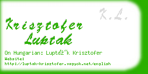 krisztofer luptak business card